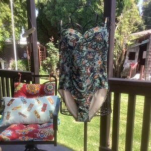Tahiti,Paisley one piece bathing suit, new with tags